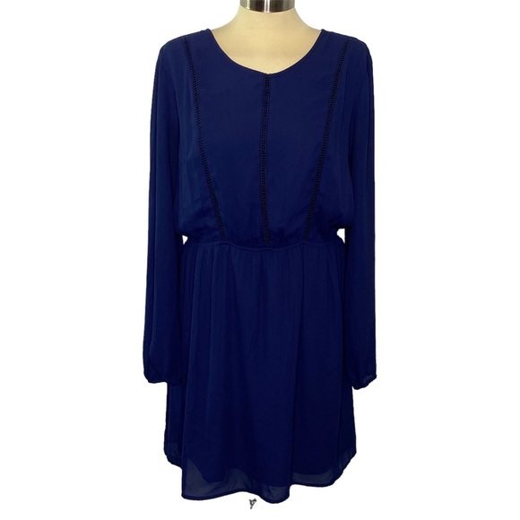 DR2 Dark Blue Inset Dress Pockets in Skirt - Picture 1 of 10